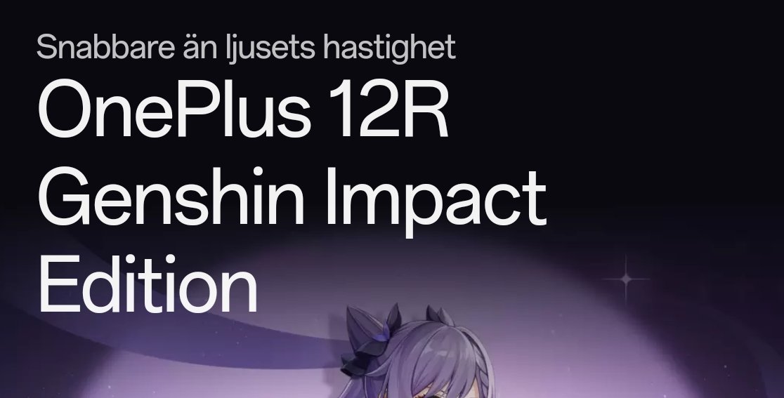 OnePlus 12R Genshin Impact Edition kommer visas upp 28 februari